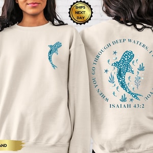 Whale Shark Sweatshirt: Beachy Summer Hoodie, Christian Verse