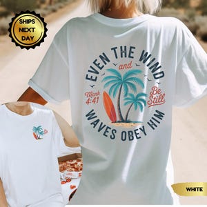 Christian Bible Verse Shirt, Trendy Oversized Shirt,Unisex Shirt, Teen Baptism Gift Ocean Inspired Style, Beachy Backprint Shirt