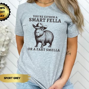 Retro Smart Fella Capybara 90s Shirt, Vintage 90s Shirt, Washed Tee, Funny Gift, Funny Capybara Vintage T-shirt, Vintage Distressed Tee