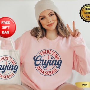 There&#39;s No Crying In Baseball Sweatshirt,Baseball Mama Sweatshirt,Baseball Player Sweat,Sports Mom Sweat,Baseball Mom Sweater,Game Day Sweat