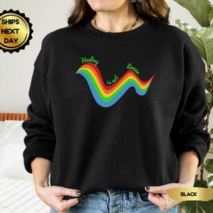 Healing is Not Linear Sweatshirt, Mental Health Sweatshirt, Women Mental, Funny Mental Health, Mental Health Gift, Positive Vibes