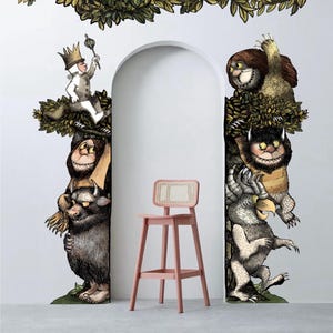Door Frame Where The Wild Things Are With Monster Wall Decal Max Wall Sticker Carol Wallpaper Monster Wall decal for Kid Room Decor