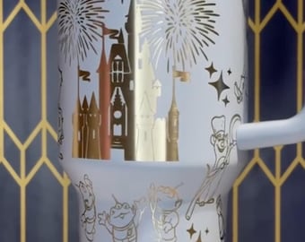 Disney Pizza Planet Tumbler 40OZ Cup, Disney Woody Buzz Jessie Water Tumbler, Pixar Toy Story Insulated Tumbler, Cartoon Characters Cup