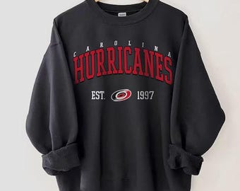 Vintage 90s Carolina Hurricanes Hockey Sweatshirt, Hurricanes Ice Hockey Team Crewneck, Carolina Hurricanes Shirt, Carolina Hockey Fan Tee
