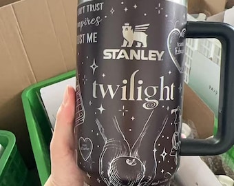 Twilight 40oz Tumbler, Vampire Wolf Romance Stainless Tumbler, Twilight Saga Fan Apparel, Edward Bella Drinkware Tumbler, Romance Book