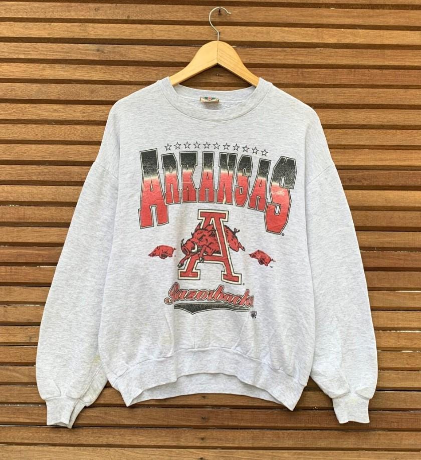 NCAA Arkansas Razorbacks Women's Campus Crewneck Sweatshirt - Cardinal Red, Officially Licensed - View #10