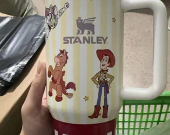 Toy Story Movie 40oz Tumbler, Cartoon Characters 40oz Tumbler, Magic Castle Cup Gift, Magic Kingdom Handle Stainless Steel Tumbler