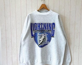 Sudadera vintage de Tampa Bay Lightning, camiseta vintage de los Lightning, camiseta de aficionado al hockey de Tampa Bay, camiseta de hockey, camiseta de aficionado de los Lightning