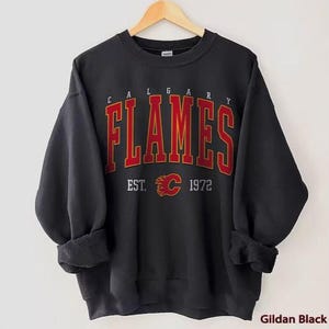 Grand Sweat Calgary Flames NHL Noir Homme Taille L - Neuf Fanatics