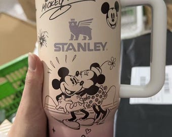 Mickey Minnie Tumbler 40oz, Customized Mickey Minnie Tumbler 40oz Cup, Personalized Disney Couples Coffee Tumbler, Valentine Gift For Coup