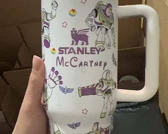 Disney Toy Story Tumbler 40oz, Disney Characters 40oz Tumbler, Handle Stainless Steel Reusable Vacuum Quencher Tumbler