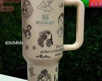 Moana Disney Princess 40oz Rainbow Engraved Tumbler, Moana Movie Tumbler, Maui Moana Disneyworld Tumbler, Gift For Disney Fan