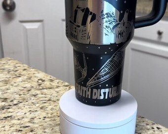 Vaso láser de Star Wars de 40 oz, vaso de acero inoxidable de Darth Vader, vaso Skywalker, vaso de Star Wars de 40 oz, taza "May The Fourth With You"