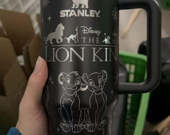 40oz Laser Engraved Lion King Tumbler, Insulated Hot And Cold 40oz Tumbler, Engraved Tumbler 40oz