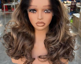 HD-Spitze 9by6 Verschluss Rohe jungfräuliche gewellte Haarperücke 250% Dichte, 18 Zoll. Ohne Klebstoff