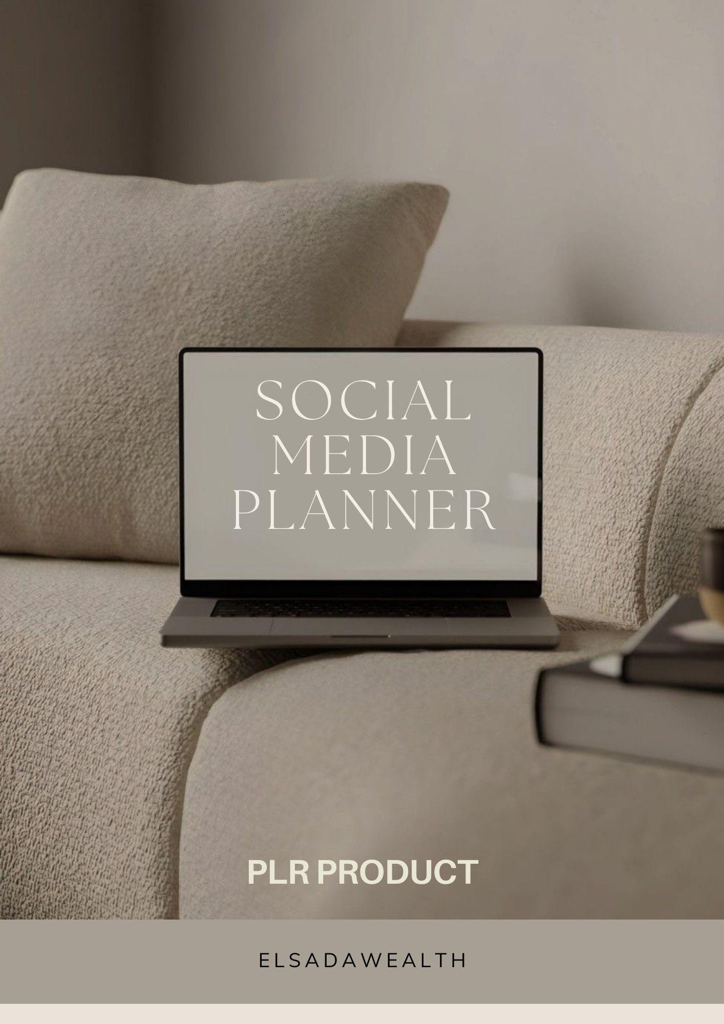 Social Media Planner (EN), Content, Template, Calendar, Calendar, Marketing, Blogger, Management, MRR, PLR