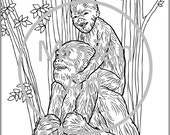 Items similar to Bigfoot Printable Coloring page on Etsy