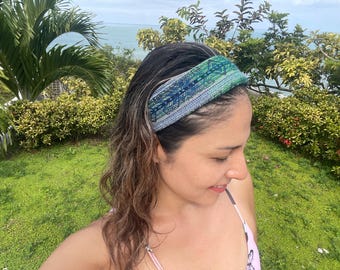 Handcrafted Cotton Blend Headband, Ecuadorian Boho Head-wrap
