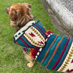 Dog Sweater, Handmade dog sweater, Boho dog sweater, Cute dog clothes, Pattern sweater for dog