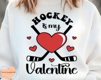 Hockey Valentine SVG PNG, Lover Design (Digital Files)