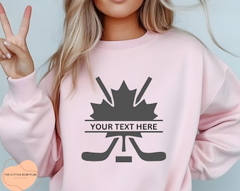 Canadian Hockey Maple Leaf Split Svg Png (Digital Files)