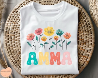 Floral Mama PNG, Retro Amma Design (Digital Download)