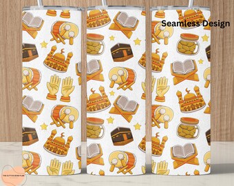 Islamic Tumbler Wrap, Muslim Faith Design PNG (Digital File)