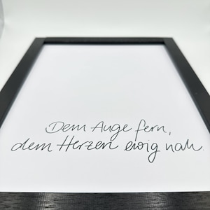 Printable-PDF I ‚Dem Auge fern, dem Herzen ewig nah‘ I schwarz weiss l minimalistisch l zum Selbstausdrucken l Digital