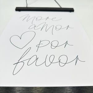 Printable-PDF l ‚More Amor por favor‘ l schwarz-weiss l minimalistisch l zum Selbstausdrucken l Digital