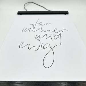 Printable-PDF l ‚Für immer und ewig‘ l schwarz-weiss l minimalistisch l Hochzeit l zum Selbstausdrucken l Digital
