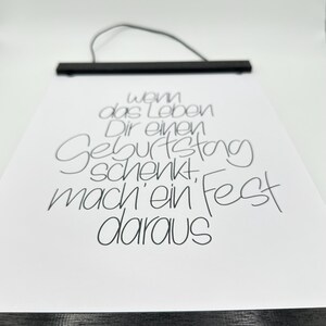 Printable-PDF I ‚Wenn das Leben Dir einen Geburtstag schenkt' I schwarz weiss l minimalistisch l zum Selbstausdrucken l Digital