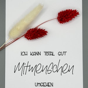 Lustige Karte I ‚Ich kann total gut Mitmenschen umgehen‘ I A6 Postkarte Humor I schwarz weiss l minimalistisch
