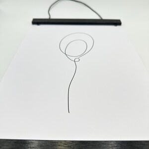 Printable-PDF I ‚Luftballon‘ I schwarz weiss I schlichtes Design l zum Selbstausdrucken l Digital