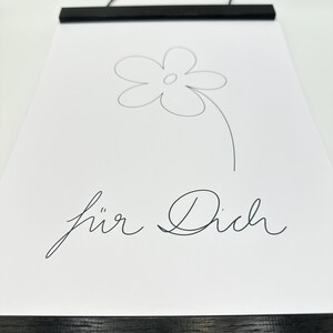 PDF imprimable l 'Pour toi' avec fleur l noir et blanc l minimaliste l imprimable l numérique