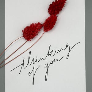 Freundschaftskarte I ‚thinking of you‘ I A6 Karte mit Spruch I schwarz weiss l minimalistisch