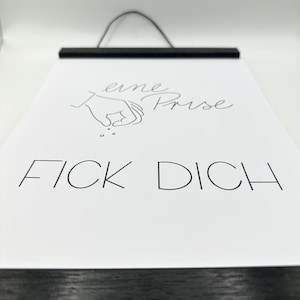 Printable-PDF l Eine Prise FICK DICH‘ l A6 Postkarte mit Humor I schwarz weiss l minimalistisch l zum Selbstausdrucken l Digital