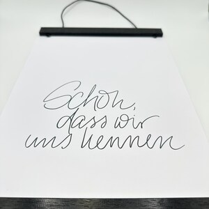Printable-PDF I ‚Schön, dass wir uns kennen‘ I schwarz-weiss minimalistisch l zum Selbstausdrucken l Digital
