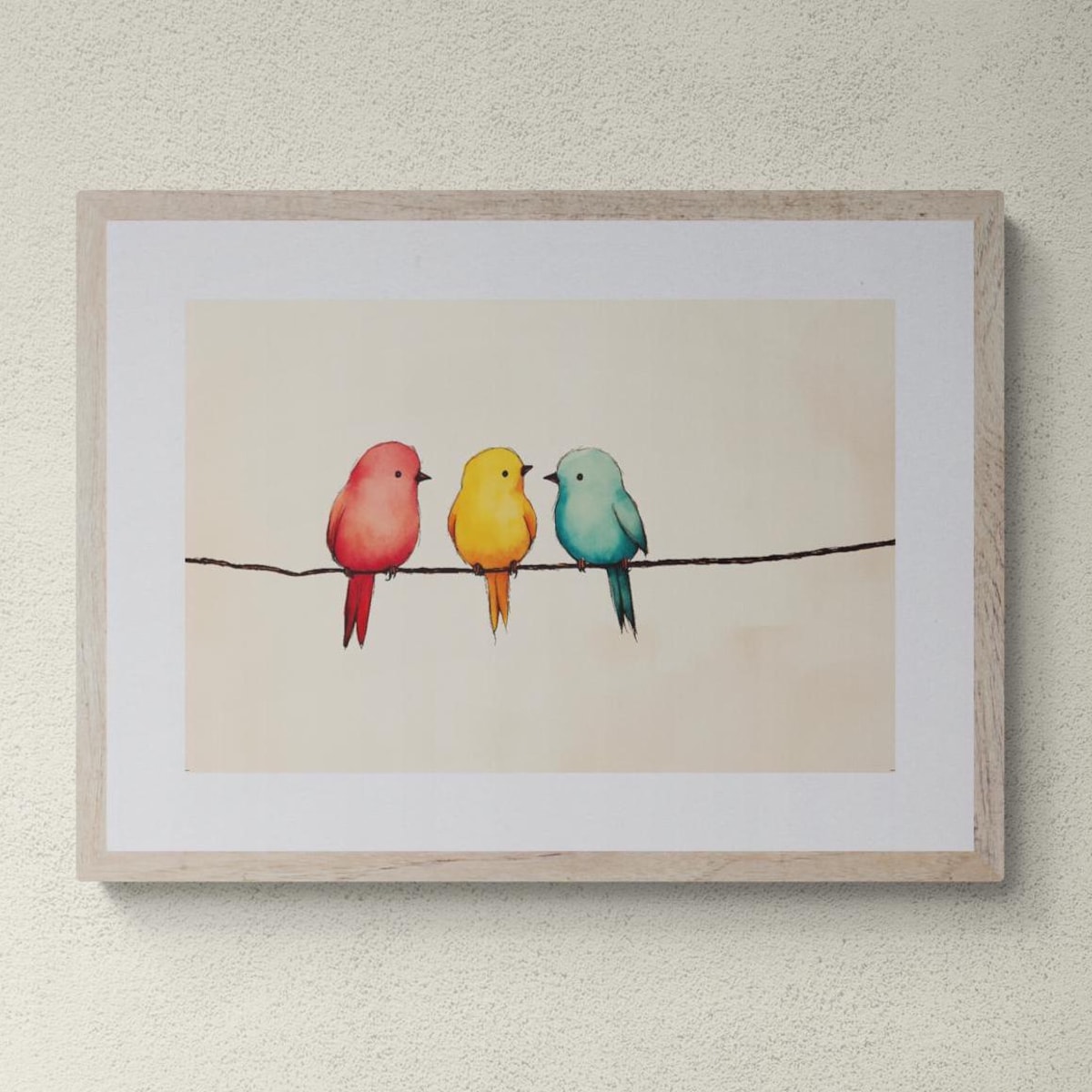Pastel Bird Watercolor Print – Minimalist Nature Art - Etsy