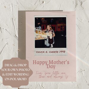 Gepersonaliseerde Moederdagfotokaart, aangepaste Moederdagkaart, fotokaart Happy Mother's Day, gepersonaliseerde kaart voor moeder, aangepaste kaart voor moeder