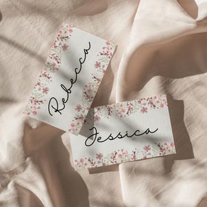 Love in Bloom Name Cards Wildflower Place Card Template Editable Place Card Template Name Card, Seating Card Wildflower Bridal Shower Decor