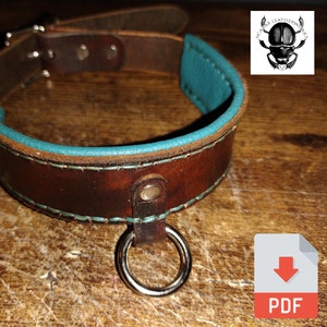 Leather choker collar PDF pattern
