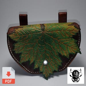 PDF Schnittmuster für Leder Blatt Gürteltasche