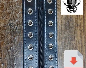 PDF Pattern for Lace-In Boot Zipper in 3 Sizes