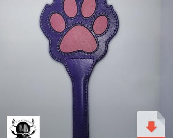 Leather Pawprint Paddle PDF Pattern