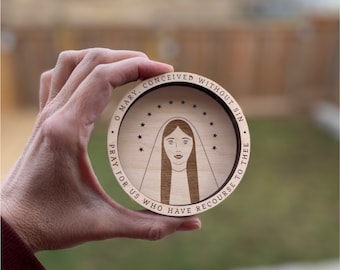 Wood Rosary Dish - First Communion Gift