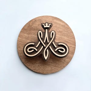Auspice Maria Rosary holder - Wall Wood Sign, plaque, Catholic Home Decor