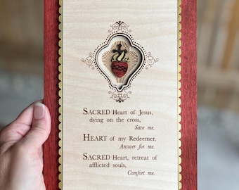 Treasury of the Sacred Heart Prayer - Catholic Home Decor
