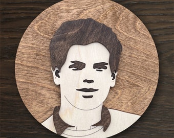 Saint Carlo Acutis Portrait - Round Wood Sign, Catholic Home Decor