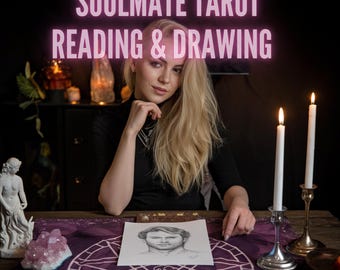 Âmes soeurs de tarot personnalisées | Love Soulmate à lire avec un dessin dessiné à la main de l'âme sœur | Perspectives des futurs partenaires psychiques