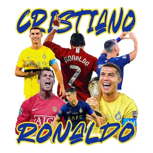 Cristiano Ronaldo T-Shirt Design Digitale Datei, 300 DPI, PNG-Datei zum Drucken bereit